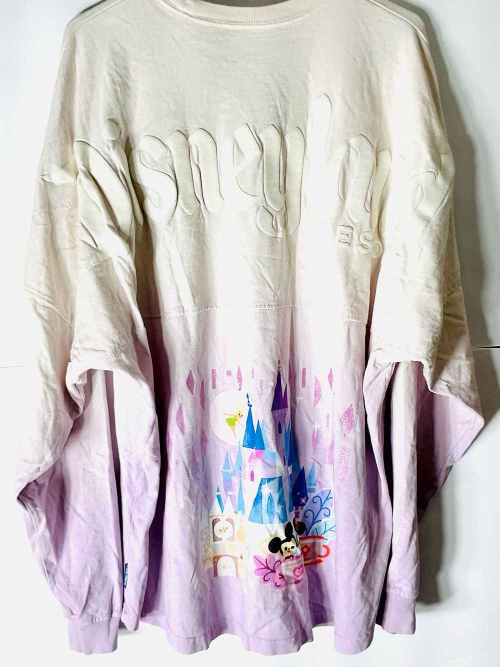 Disneyland Resort Dumbo Spirit Jersey XL Tinker Bell Castle Lavender Ombré - Picture 1 of 8